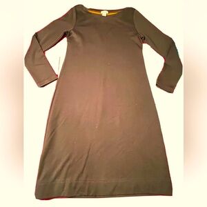 Soft Surroundings dark BROWN DRESS wide neck Style 45892, WOOL pullover Knit MED